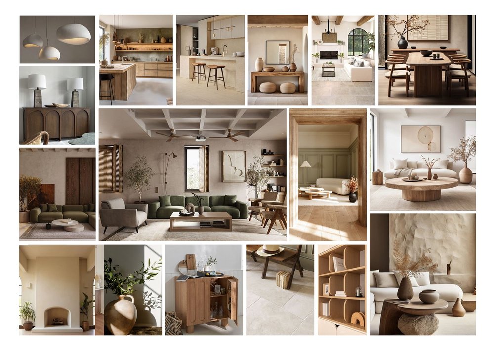 Planche d’ambiance D’intérieur : Simplicité / Naturel / Séjour