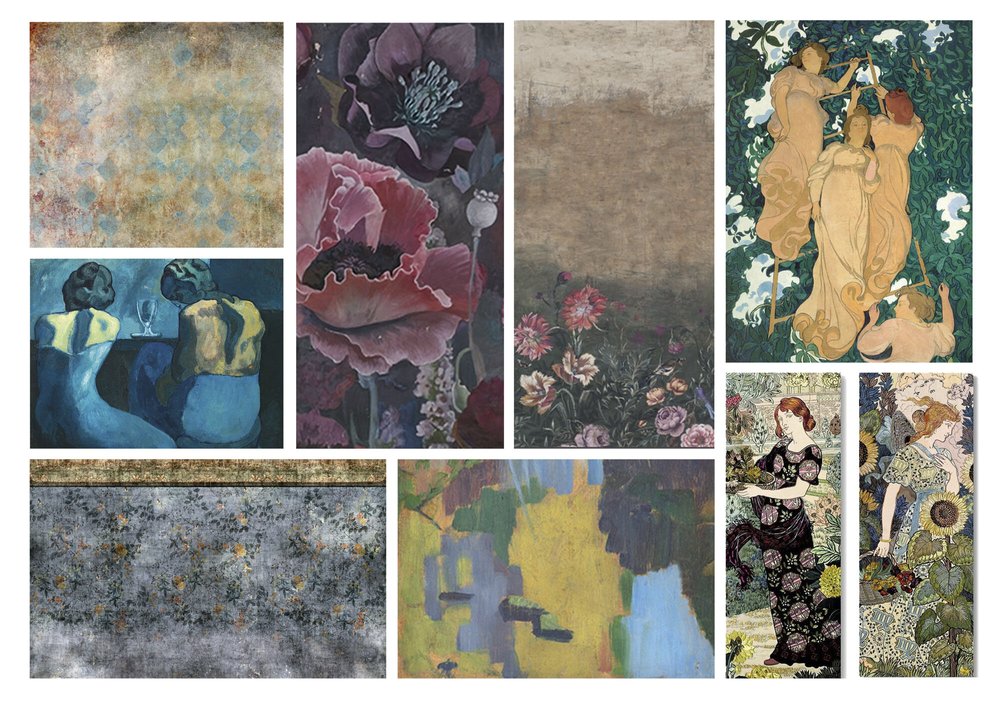 Planche d’ambiance D’intérieur : Nabissale / Féminité & Floralité / Chambre d'amis